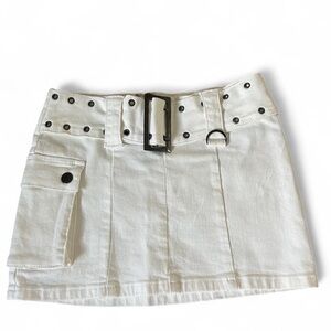 White Edikted Mini Skirt